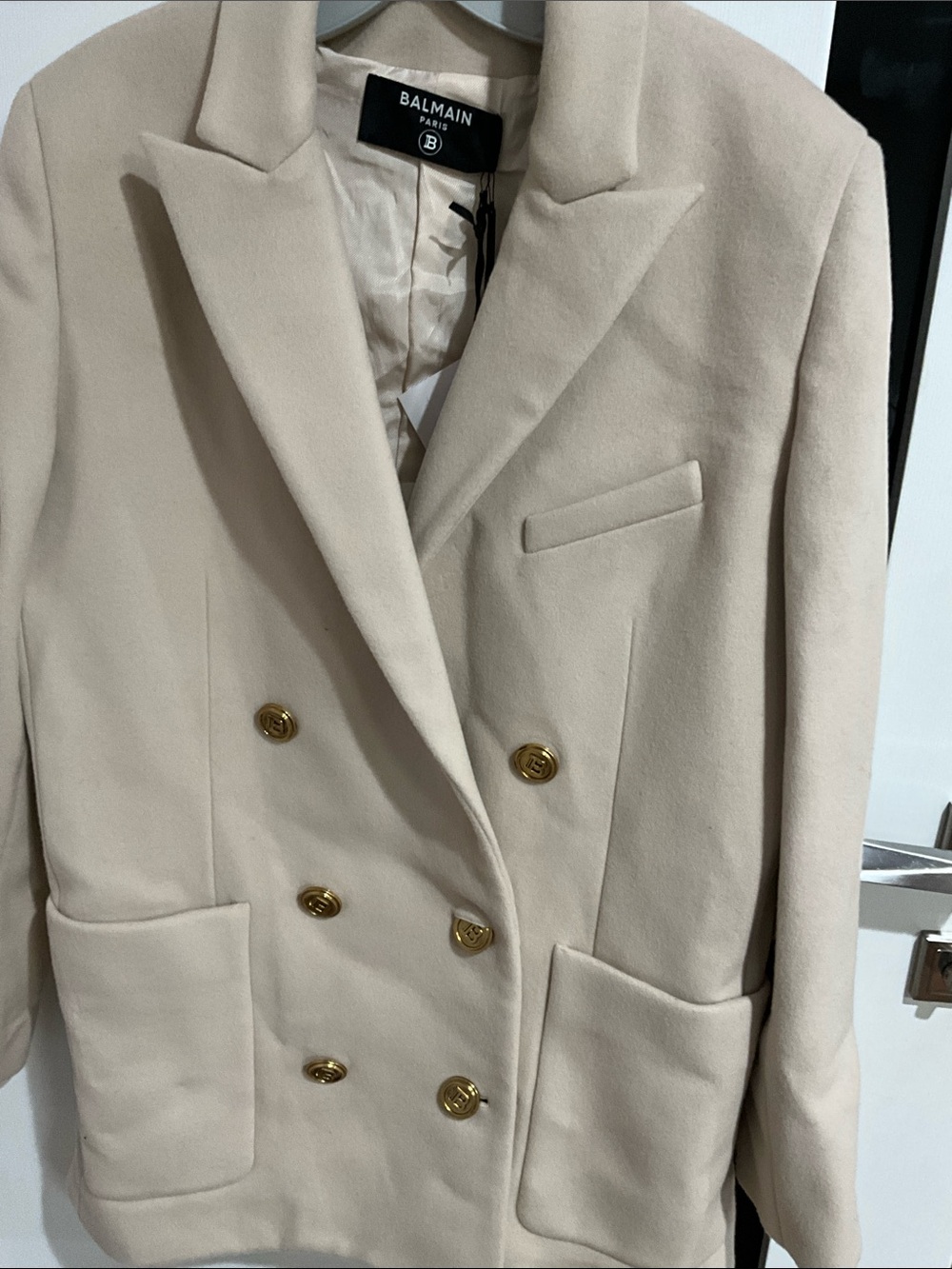Balmain Cream Women's Blazer Jacket